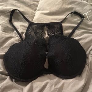 Adore Me Black Lace Mesh Underwire Bra